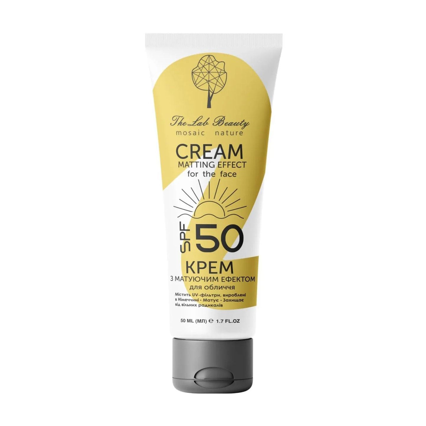 Матувальний крем для обличчя The Lab Beauty Matting Effect Cream SPF 50, 50 мл